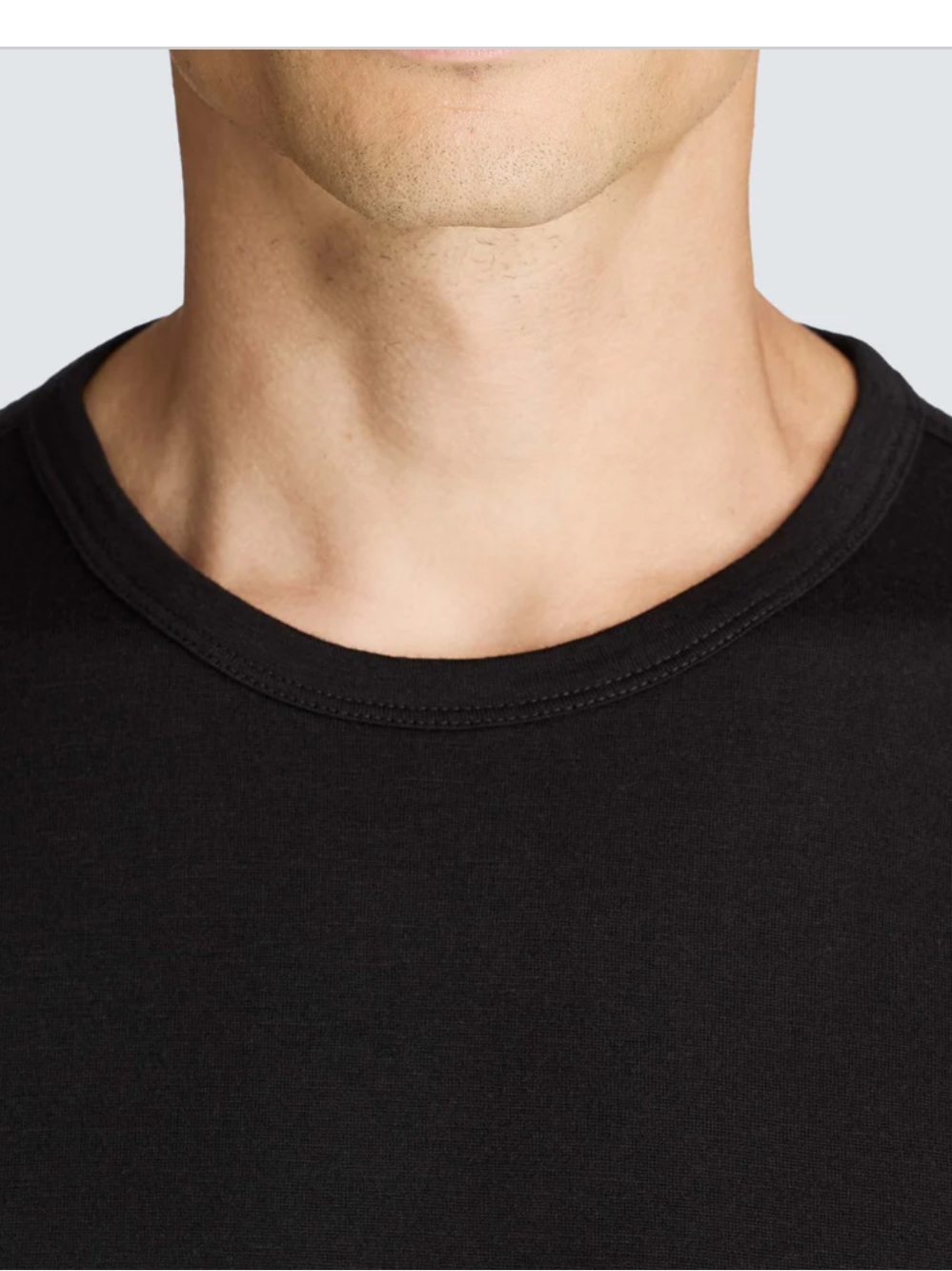 Unbound Merino - Men's Long Sleeve Merino Crew Shirt. Size XL. Black - Picture 3 of 11